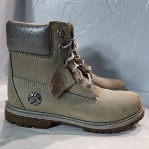 Timberland Women’s Size 7.5 Gray Premium 6" Inch Waterproof Boots